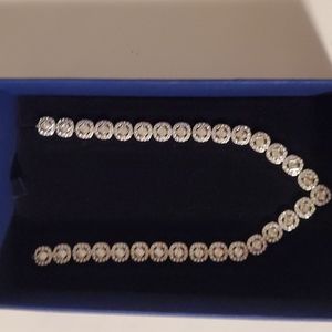 Swarovski square angelic necklace.